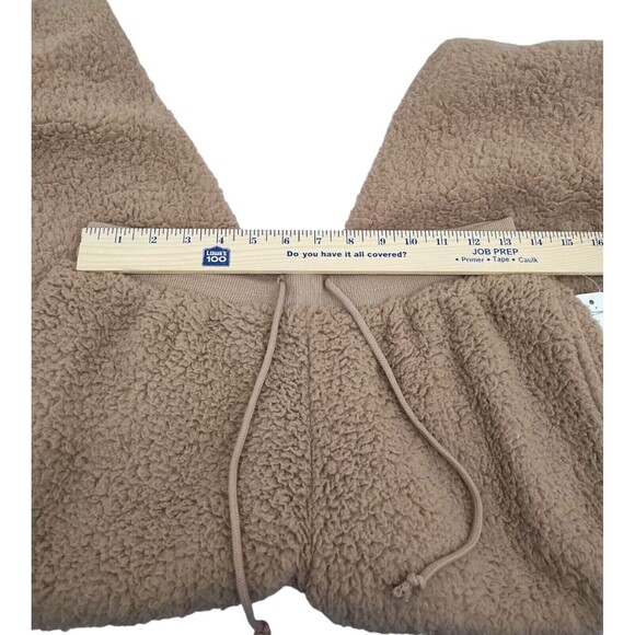 Hippie Rose Junior Sherpa Cozy Joggers Pants Elastic Unisex Size Large Brown New - Picture 5 of 14